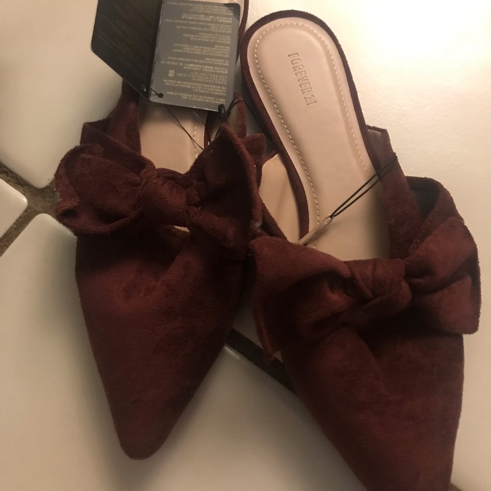 Burgundy F21 loafers